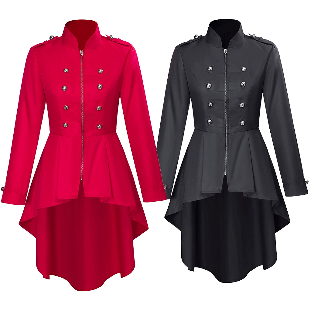 Европейские и американские готические женские ретро длинные неправильные смокинг с подолом