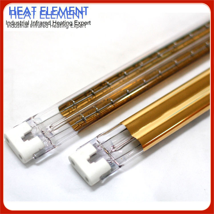 大功率红外线加热管半镀金涂层加热管石英加热管钨丝短波发热灯管