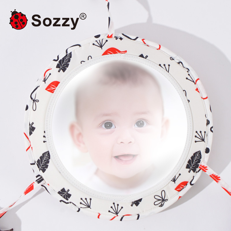 Sozzy música paraguas carro colgante bebé calmar espejo de carro espejo bebé torno colgante juguete