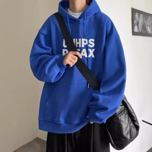 Hot Trending Hoodie Men's 2024 Autumn and Winter New Letter Printing Casual Simple Loose Versatile Coat 