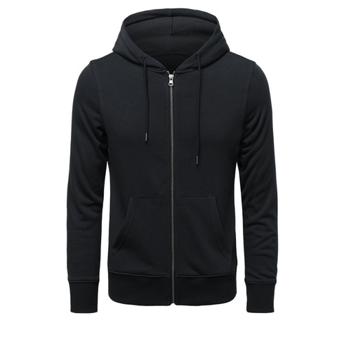 2024 Fleece-lined, Loose, Casual Sweatshirt Cardigan with Zipper and Hood—New Arrival Men’s Sportswear—In Stock, Wholesale