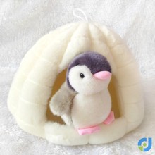 极地海洋世界同款小企鹅毛绒玩具雪洞超萌布娃娃生日礼物男孩女孩