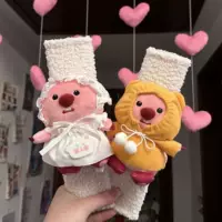 Little Red Book Loopy Маленький Бобр ремень безопасности Наплечная накладка мягкая женская анти-затягивающая Шея украшения поставки автомобилей милые