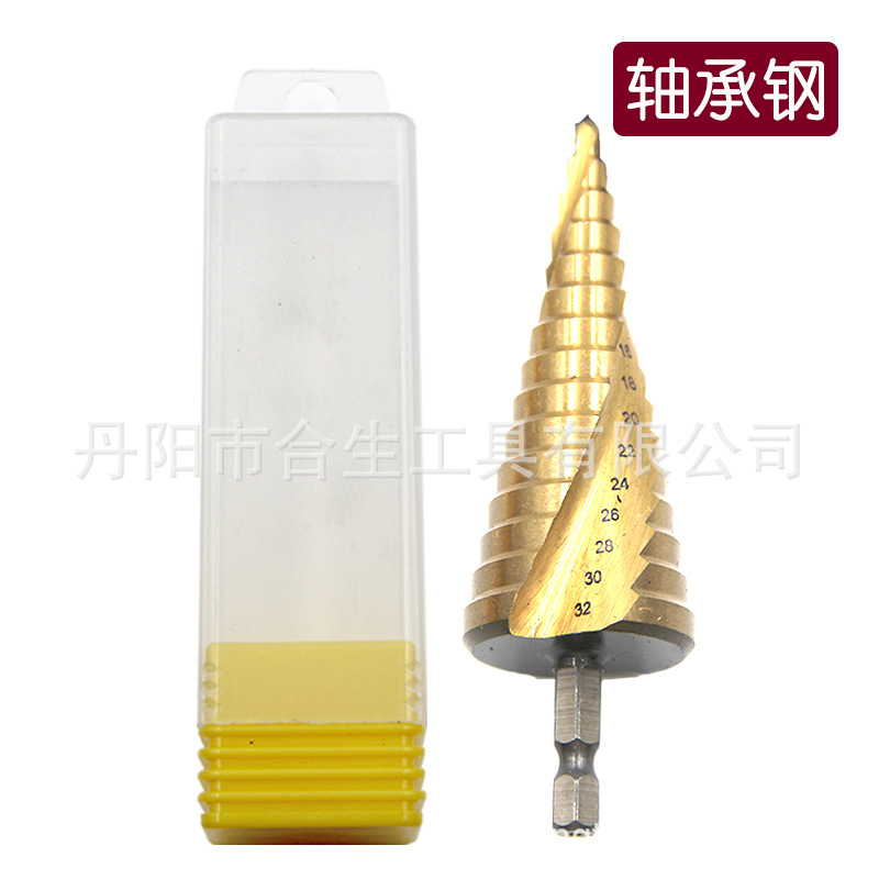 Cross-border 3 piezas mango hexagonal ranura en espiral de titanio plateado 4-12/4-20/4-32 paso taladro traje taladro eléctrico transfronterizo