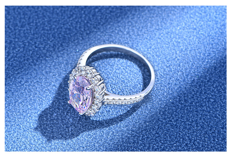 Fashion Geometric Sterling Silver Inlay Zircon Rings 1 Piece