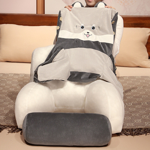 Headboard cushion large backrest soft pouch plush removable reading waist support lumbar support pillow for bed watching TV playing phone