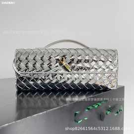 2024夏季新款编织BV晚宴包手拿包斜挎包两用小巧1-1质量配包装