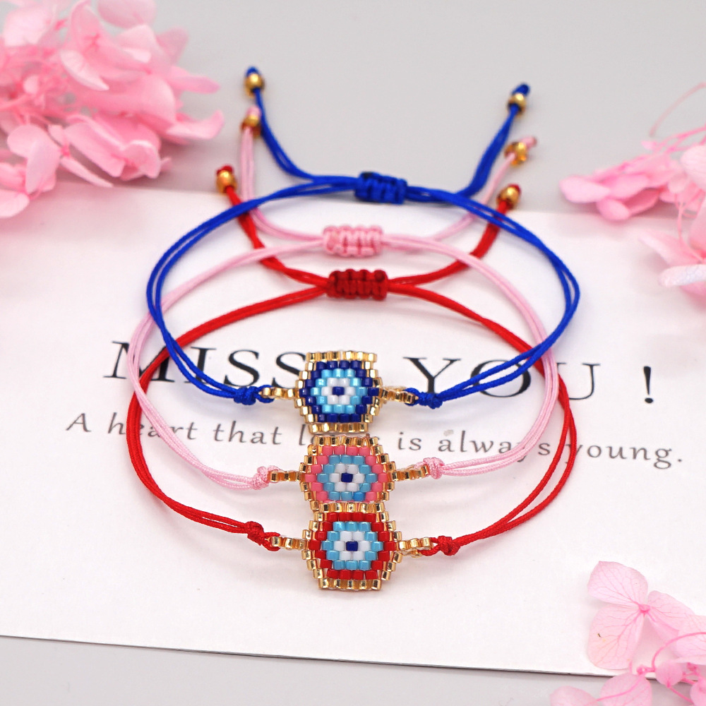 Lucky Eye Miyuki Beads Ethnic Style Hand-woven Bracelet Wholesale Jewelry Nihaojewelry display picture 2