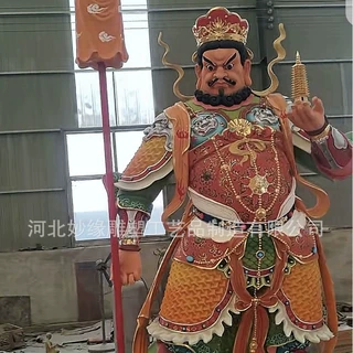 纯铜四大天王像摆件 4米3米2米四大护法铸铜雕像寺庙道观供奉摆件