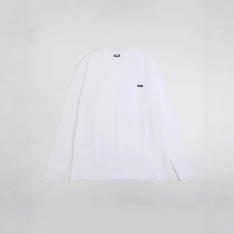 Kith Fw24 Long Sleeve Lax Classic Small Letter Flocking Logo Crew Neck Sweatshirt Long Sleeve T-Shirt Kith Fw24 Long Sleeve Lax Classic Small Letter Flocking Logo Crew Neck Sweatshirt Long Sleeve T-Shirt