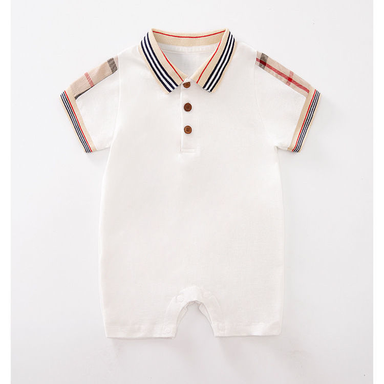 Infant and toddler gentleman's romper, handsome crawling suit, 100-day and 1-year-old bodysuit, pure cotton, breathable and skin-friendly romper.