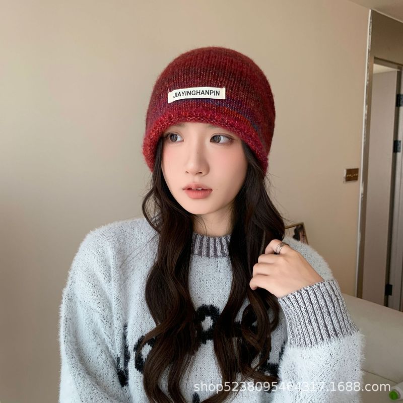 针织毛线帽子女秋冬季百搭大头围显脸小防寒风2025新款护耳包头帽|undefined