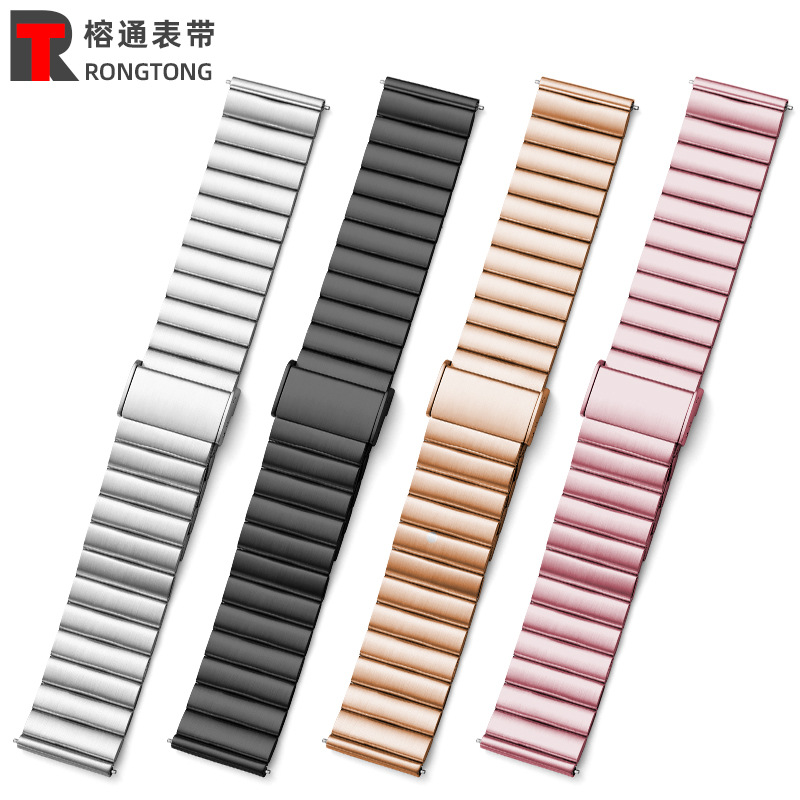 Adecuado para Apple correa de acero Apple iwatch 8/se/7/6 un grano Huawei hebilla metal correa de acero 4145