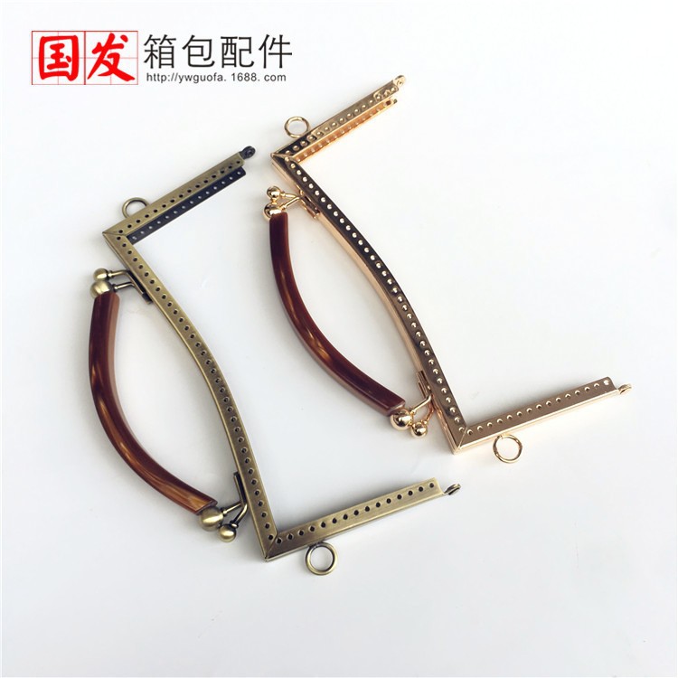 Agujero de alfiler 20,5 cm cóncava cintura de goma de nube brillante mano oro de goma de nube accesorios de bolsas hebilla de bolsa