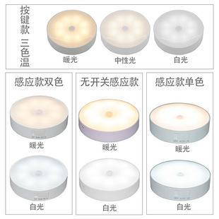 Hot-catching Ultra-thin Smart Sensor Night Light led Automatic Home Corridor Convenient Lightweight Explosive White Warm Light