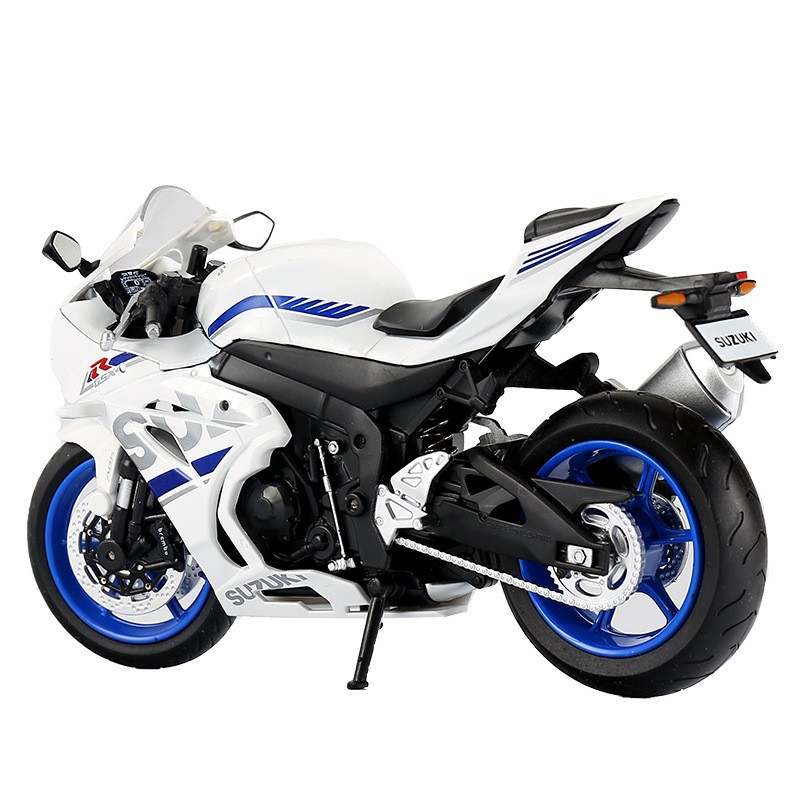 Caja a granel color ámbar 1:12 Suzuki GSX-R1000 aleación modelo de motocicleta simulación coche de carreras decoración de juguete