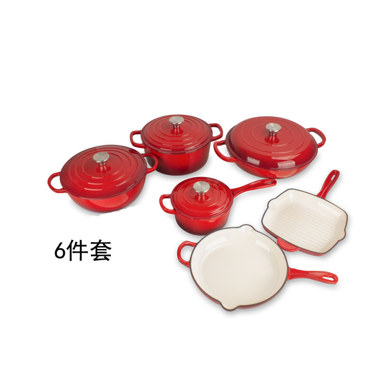 S.JADE铸铁锅/搪瓷锅5SET/9PCSSET/BAKEWARE/FRYPAN/CASTIRONPOT|undefined