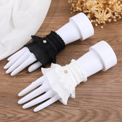 Stylish lace edge false sleeve bell sleeve short sleeve women lace lover false sleeve student sweater sleeves little Lolita