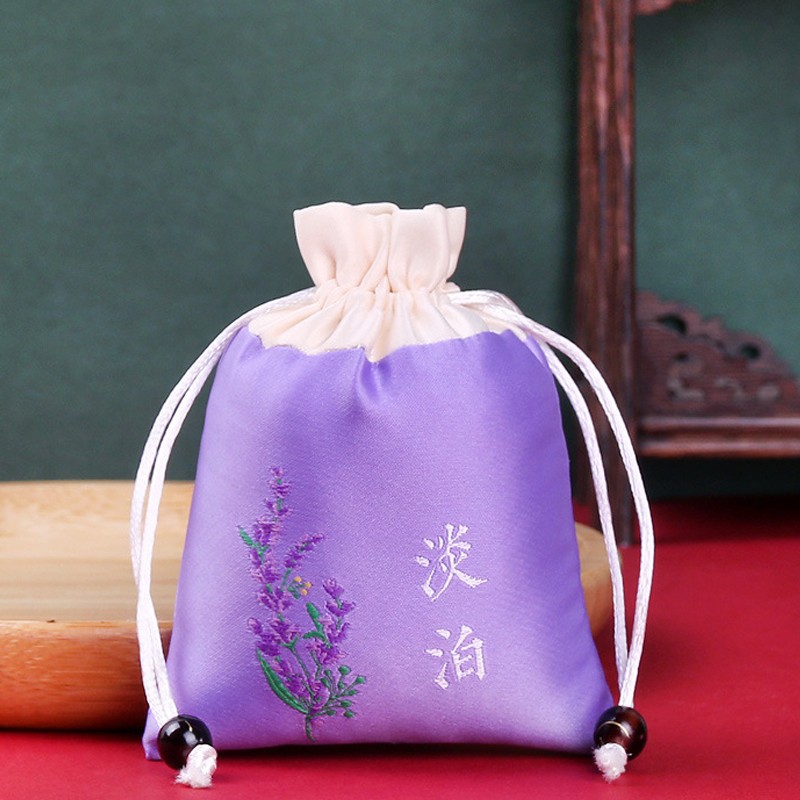 Bolsita bolsita bolsa vacía Dragon Boat Festival portátil repelente de mosquitos bolsa DIY azul y blanco bolsa de lino de algodón bolsa bolsita