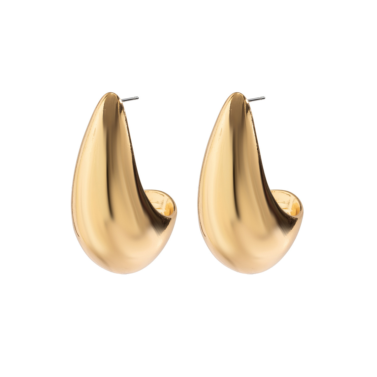 Water Drop Stud Earrings Minimalist Punk Style Drop Earrings_voghion.com