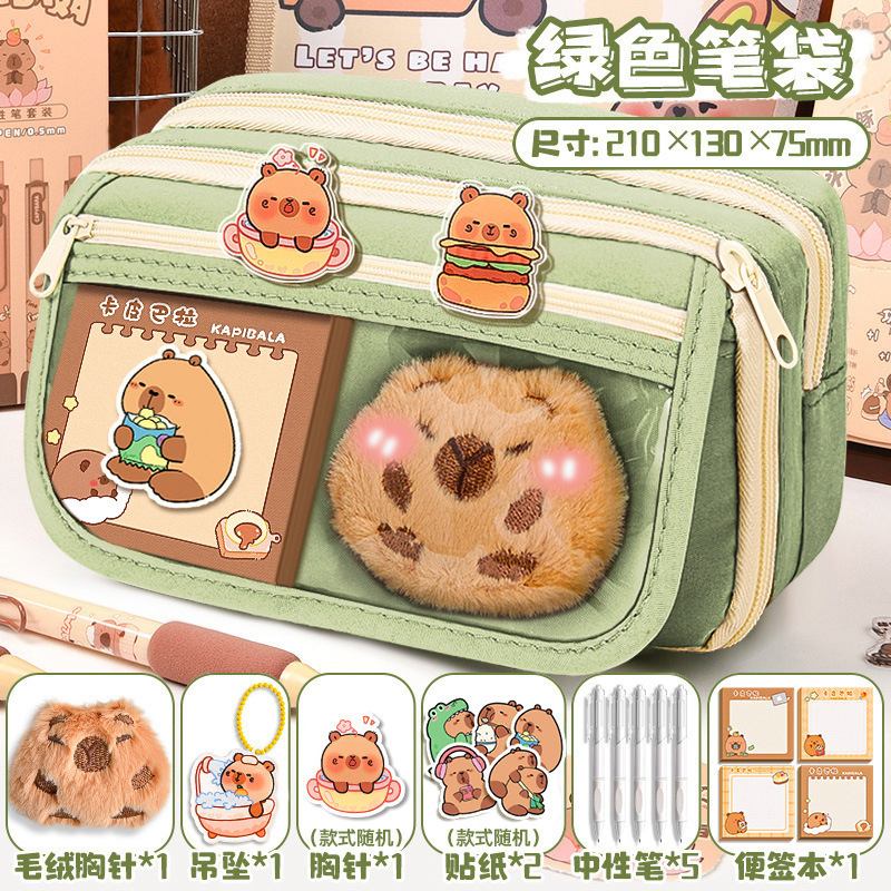 Estuche de lápices grande para niñas, escuela primaria, multifunción