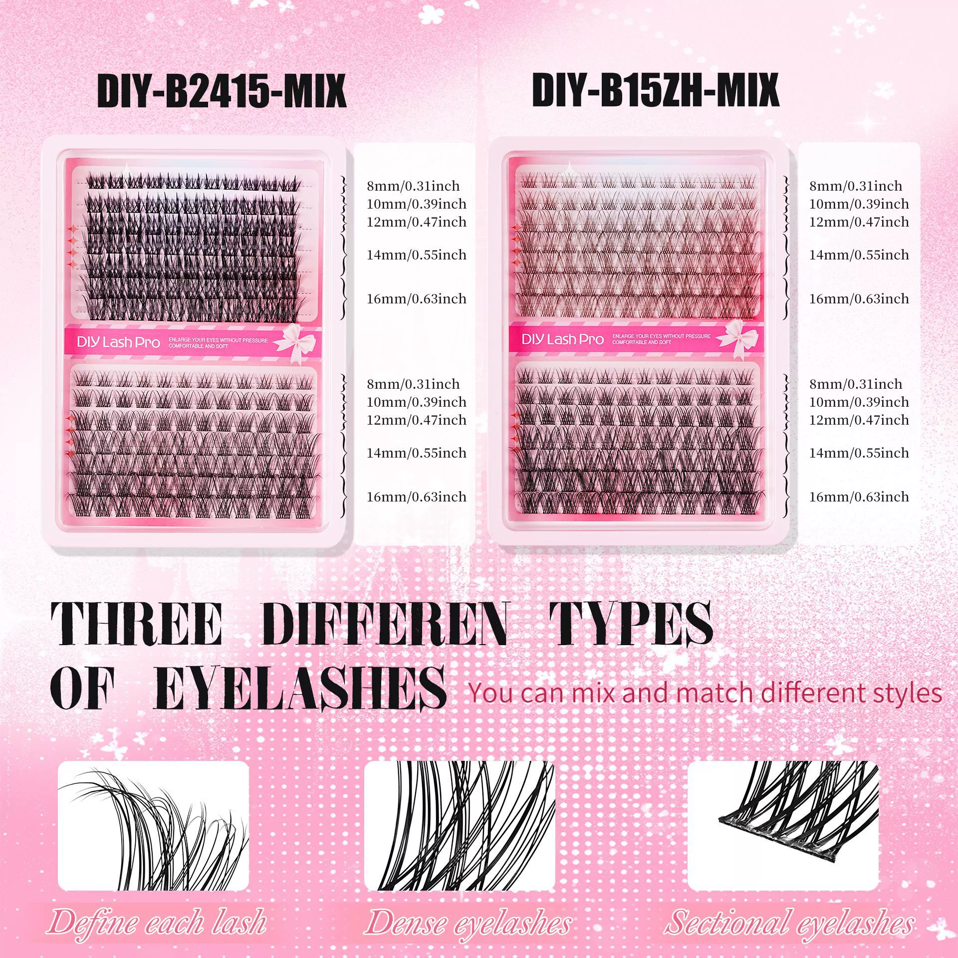 DIY lash cluster ресницы европейские и американские 18 мм кластерные ресницы