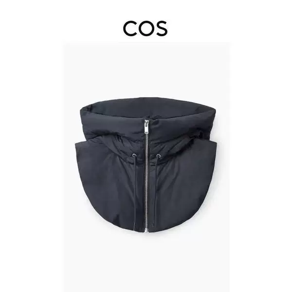 New down Cold-Proof Hat, Warm with Coat, Thickeneded Windproof Outdoor Cycling, Same Style Zipper Hooded Fake Collar for Men and Women