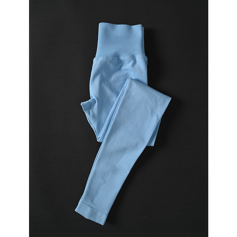 DF mismo estilo pantalones de yoga sin costuras mate leggings para correr de secado rápido pantalones de yoga roscados pantalones de chándal de verano mujeres