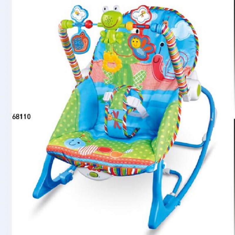 婴儿健身架床宝宝椅二合一震动音乐摇摆婴儿电动摇椅