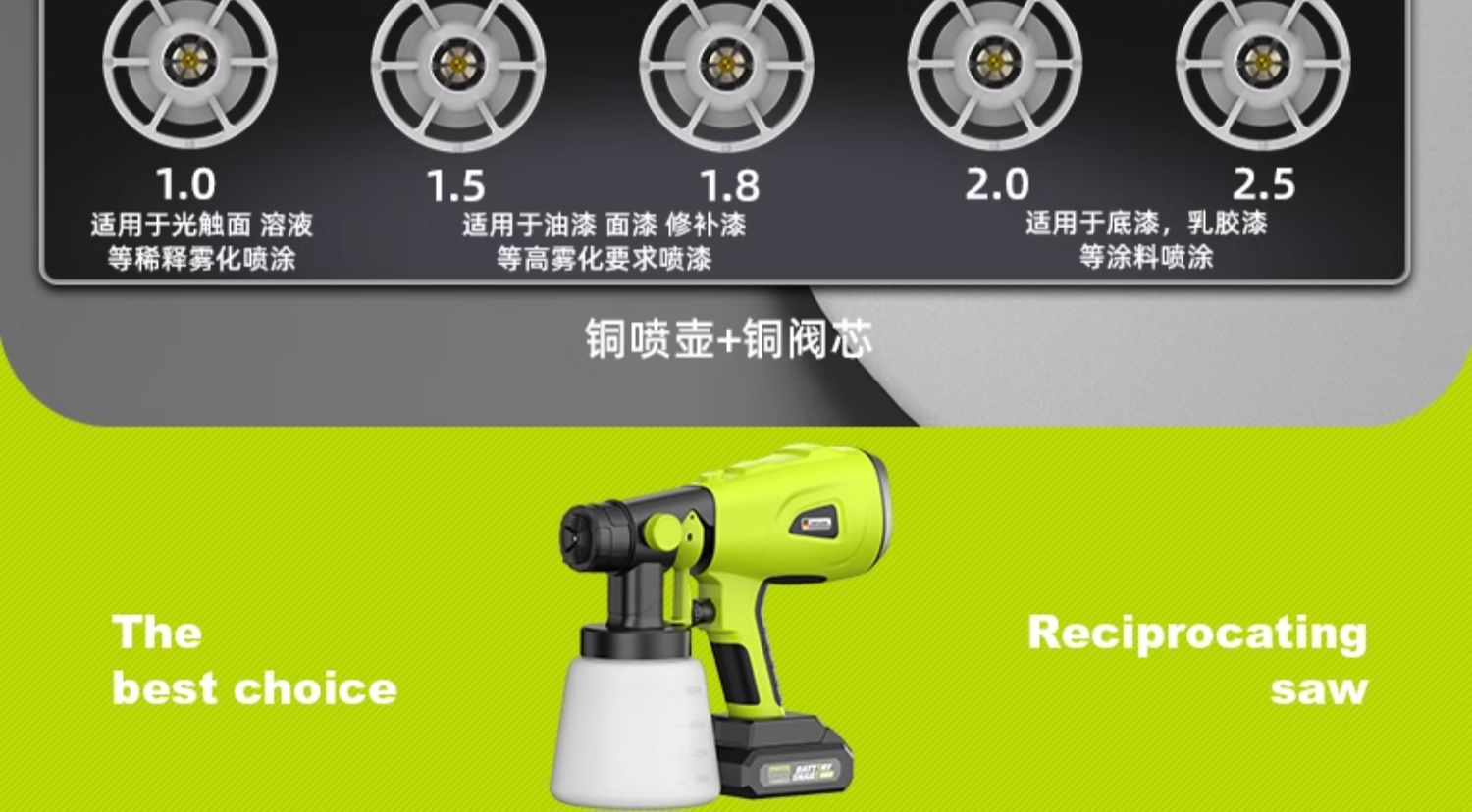 Electric Spray Paint Gun Paint Spray Gun Latex Paint Artifact Spray Machine Household Small Lithium Battery Spray Paint High Atomization Wholesale