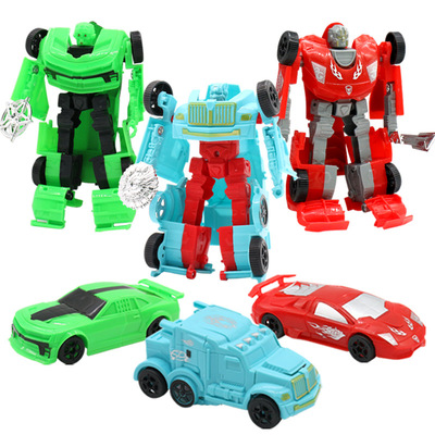 变形金刚男孩儿童玩具变形汽车机器人盲盒玩具地摊玩具批发货源