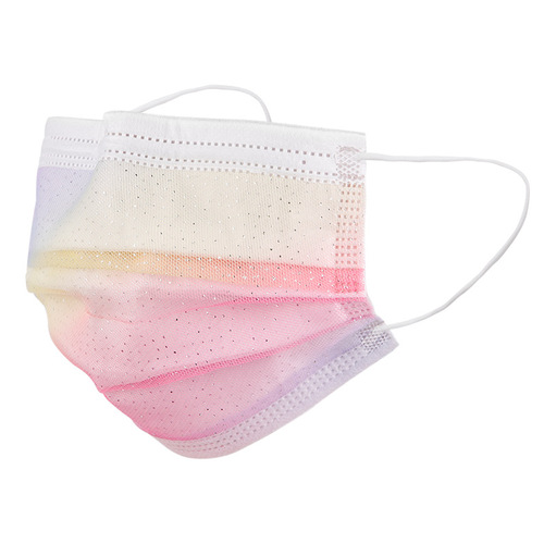 Japan cross-border rainbow mesh disposable non-woven summer sunscreen mask dust-proof personalized gradient