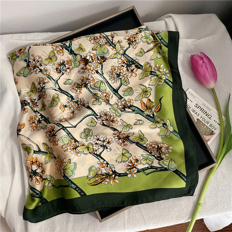 green silk bandana green silk bandana