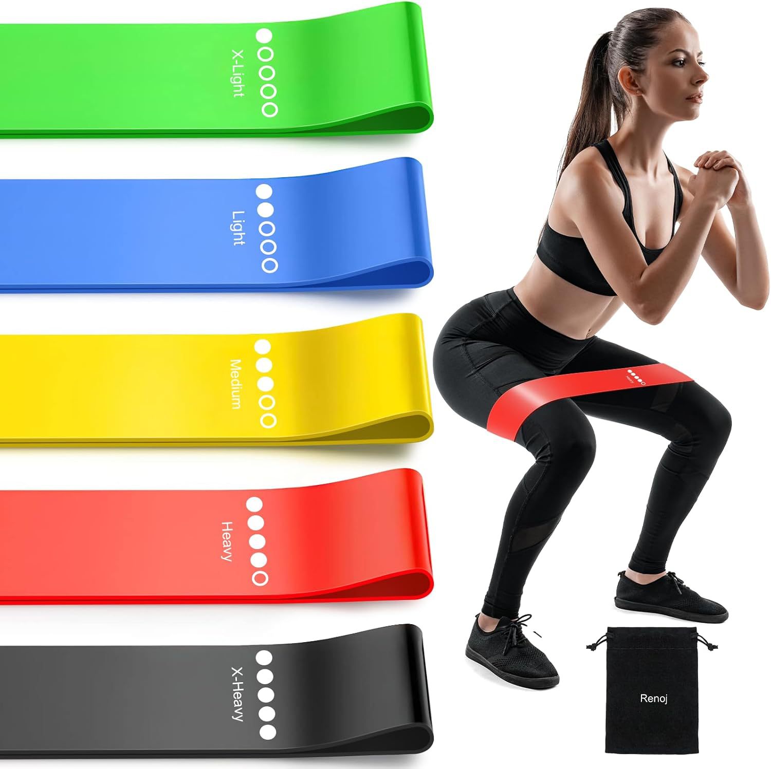 Yoga Resistance Loop Gradient Elastic Band for Glute Exercises, Arm Training Ring, Fitness Resistance Loop, Mini Hip Beauty Ring, Stretching Band