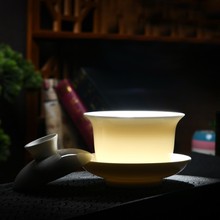 德化白瓷羊脂玉茶具套装功夫茶具节日庆典开业伴手礼logo宣传制作