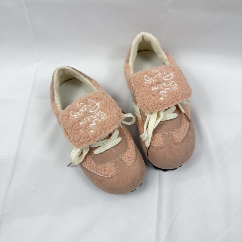 Scarpe di peluche ~ Scarpe sportive casual brutte e carine con lacci a lingua lunga Maillard da allenamento tedesco Forrest Gump_voghion.com
