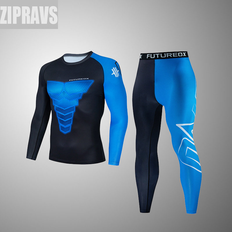 High Quality Leggings Sports Fitness Suit Long Sleeve Basketball Football Training Game Quick Dry Clothes Base Shirt