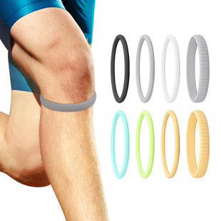 Silicone Patella Belt Protection Elastic Knee Strength Patella Belt Sports Knee Pads Compression Fixed Rope Basketball Thin Cross-Border