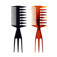 Men's Retro Haircut Wide-Tooth Comb Fishbone Comb Plastic Comb Comb Hairbrush Double-Sided Comb Greasy Hair Comb