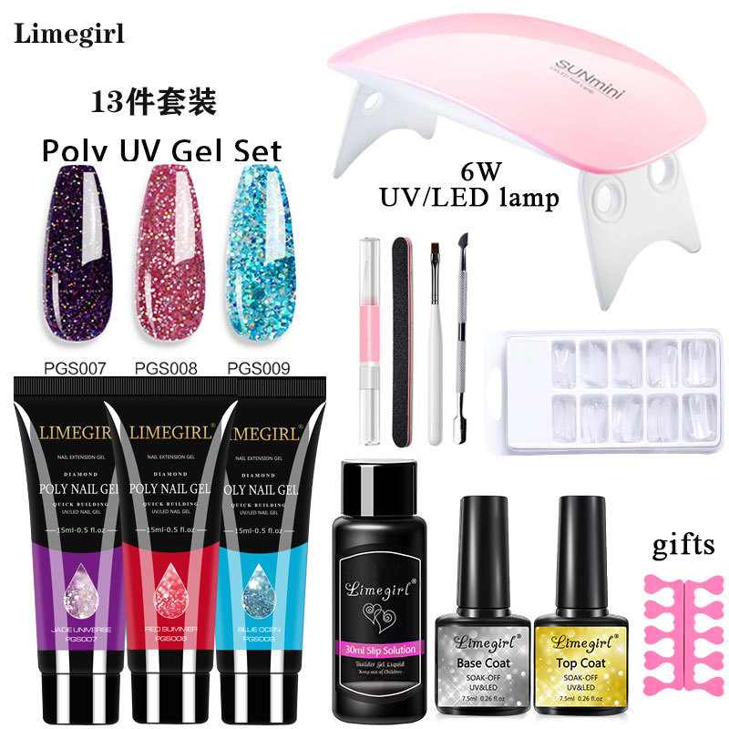 Nail Art extensión pegamento traje cristal rápido uñas extensión gel UV fototerapia pegamento uñas arte lámpara LED en stock suministro