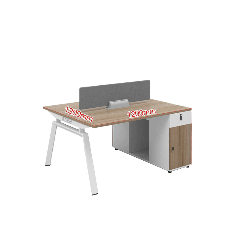 Mesa y silla de oficina simple y moderna de personal combinada tarjeta de trabajo de cuatro personas doble estación de trabajo escritorio de computadora