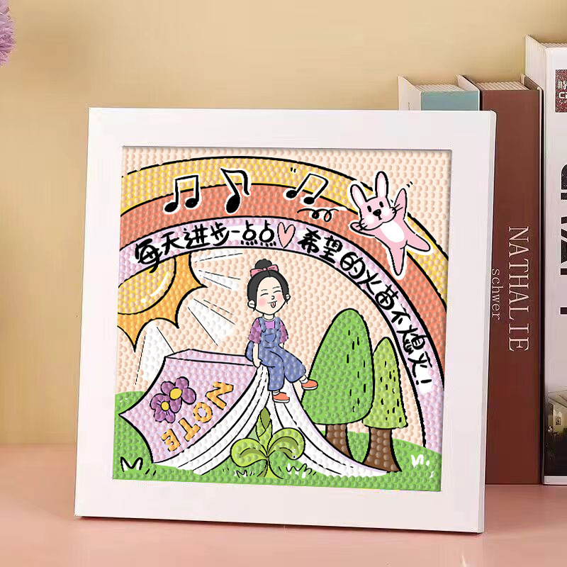 Diamante infantil DIY hecha a mano con material de marco paquete de dibujos animados Sanliou pegatinas de diamante regalo al por mayor pinturas de mampostería