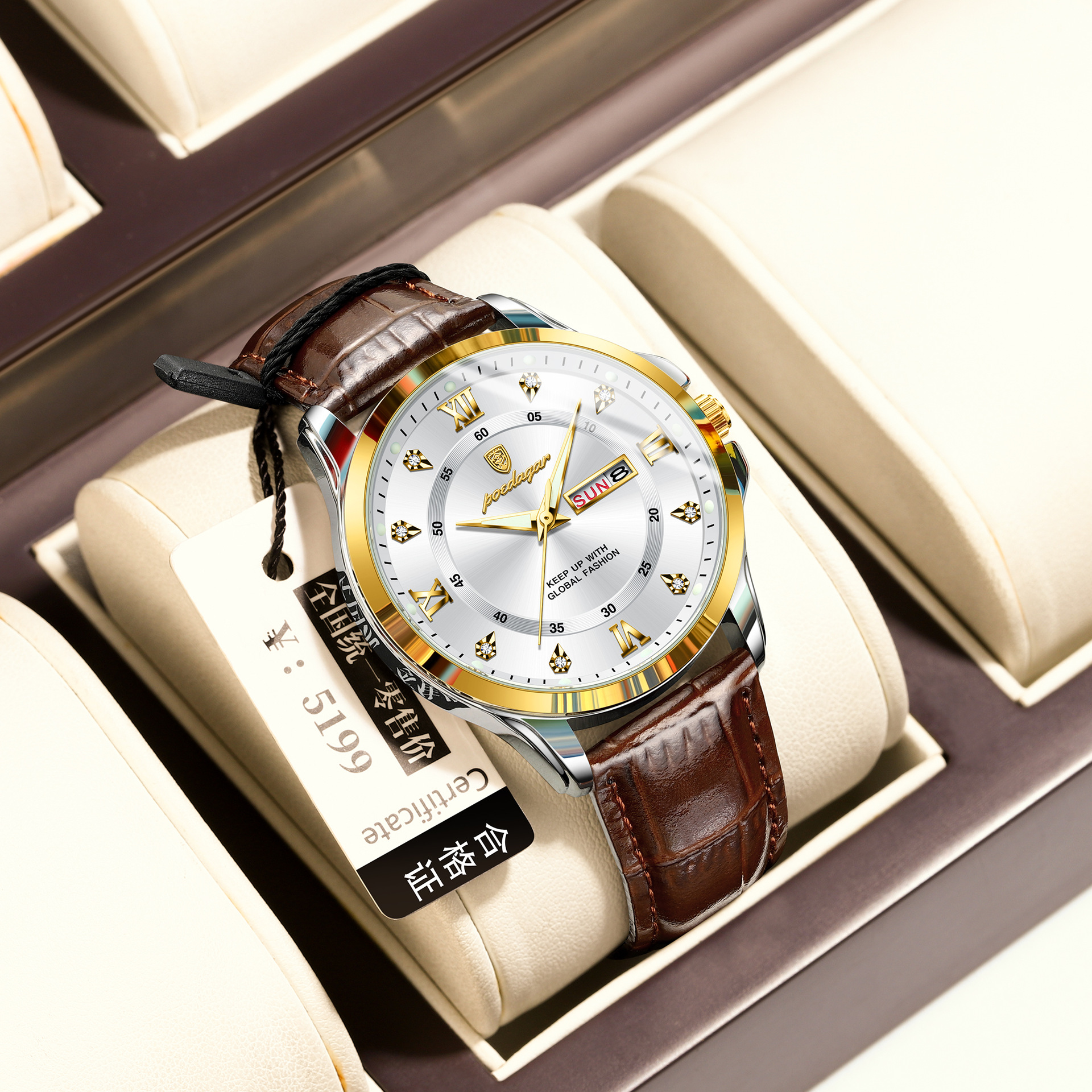 Cinturón de marca suiza, relojes para hombres, relojes de pulsera impermeables de lujo para estudiantes, relojes de pulsera impermeables en vivo de comercio exterior, una venta