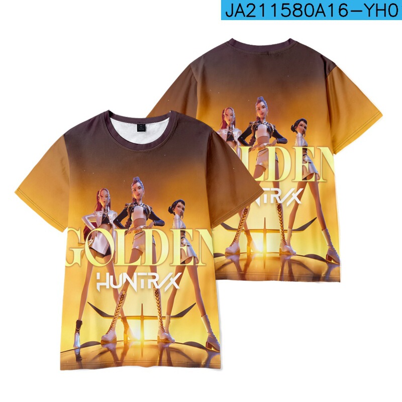 3D新品电影KPop Demon Hunters猎魔女团印花短袖T恤印花成人童装|undefined