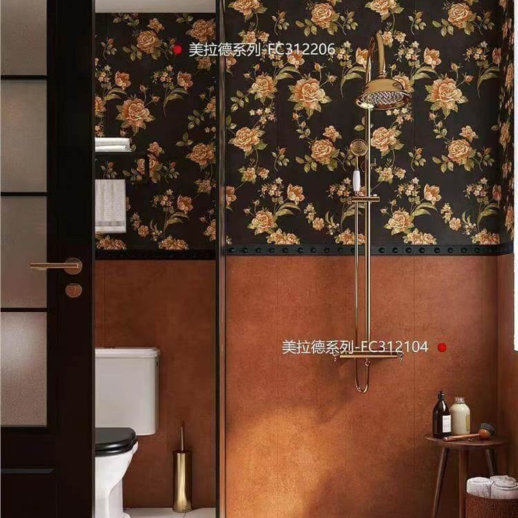 美拉德系列全瓷瓷砖300*1200中古风卫生间花砖复古浴室厕所墙砖|undefined