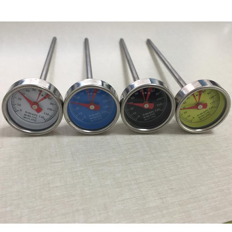 迷你温度计直径27mm防水可测油温水温肉类温度计