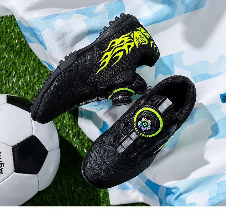 Chaussures de foot pour garçon avec fermeture à boucle_voghion.com