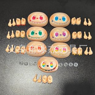 Labubu Third Generation In-Stock Macaron Heart-Shaped Sitting Party Bubble Doll with Face and Hand Accessories Plush Toy
