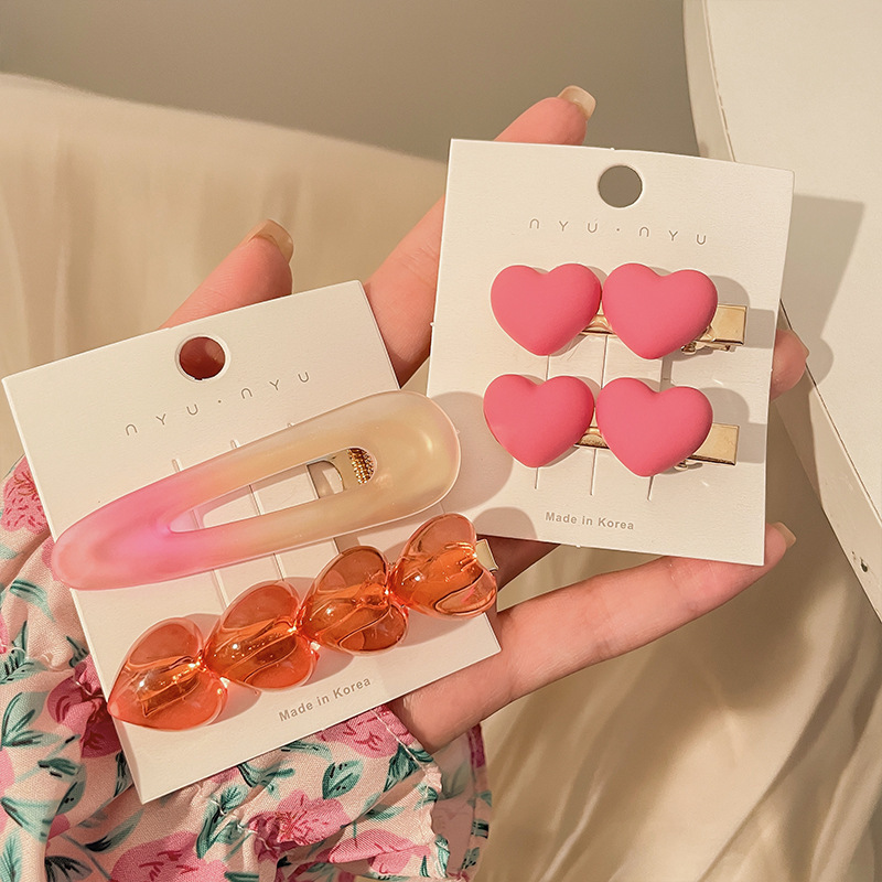 Horquilla rosa, horquilla para niñas y niños, clip de pico de pato para bebé, clip de flequillo lateral, clip lateral para niña linda, tocado