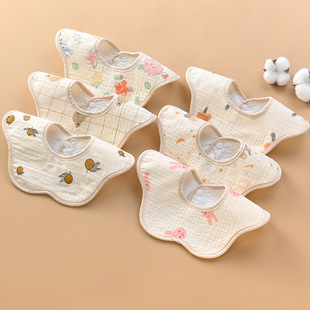 Children's brand gauze waterproof eating bib for new born for baby 2